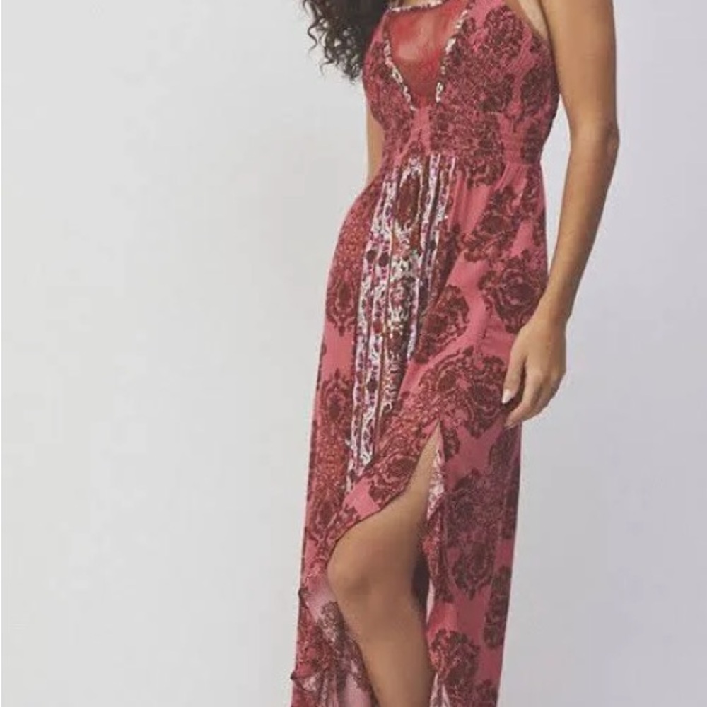 Free People That Moment Lace Illusion maxi Slip Dress